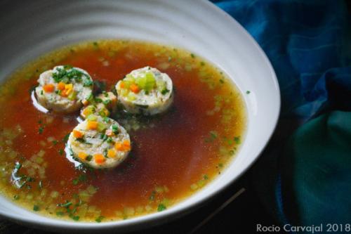 Bone Broth with Alpine Cheese Dumplings