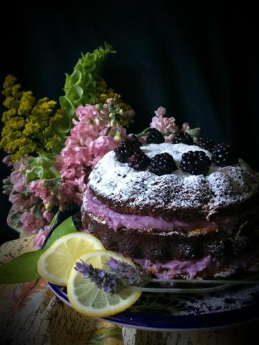 Lemon, lanvander and chia cake. Thrive Magazine UK.